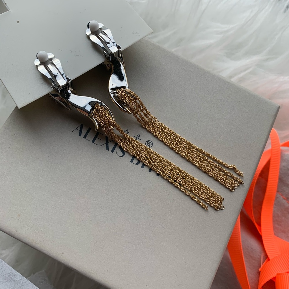 NIB RETIRED Alexis Bittar Love Bird Crystal Tassle Earring - Picture 6 of 9